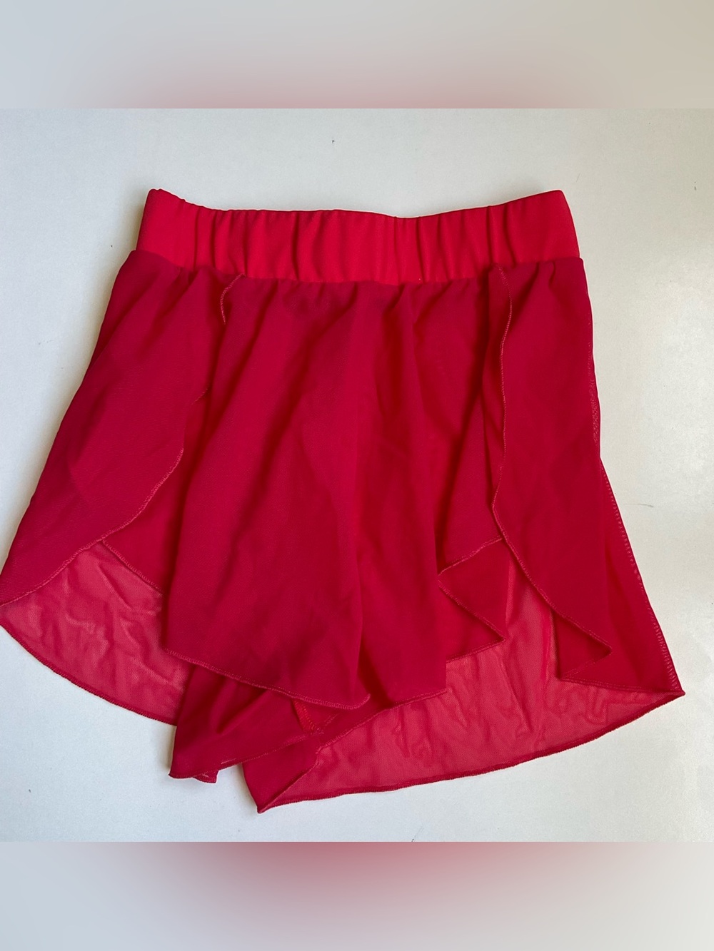 Tiger Friday Red Mesh Petal Shorts